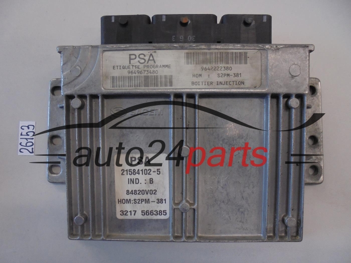 KOMPUTER STEROWNIK SILNIKA CITROEN C2 C3 Sagem 21584102-5, 215841025, 9649673480, 9642222380