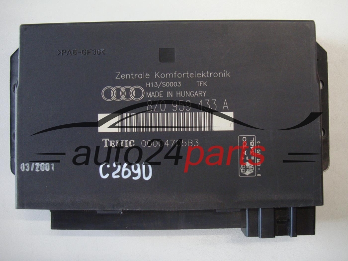 CENTRALKA MODUL KOMFORTU AUDI TEMIC 00002644B5, 8Z0 959 433 AC, 8Z0959433AC