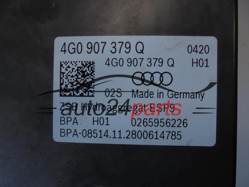 POMPA ABS I STEROWNIK AUDI 0265243292, 4G0614517AJ, 4G0907379Q, 0265956226