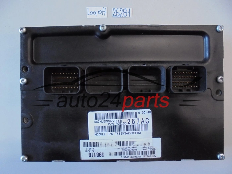 KOMPUTER STEROWNIK SILNIKA CHRYSLER VOYAGER 2.8 CRD P05150267AC