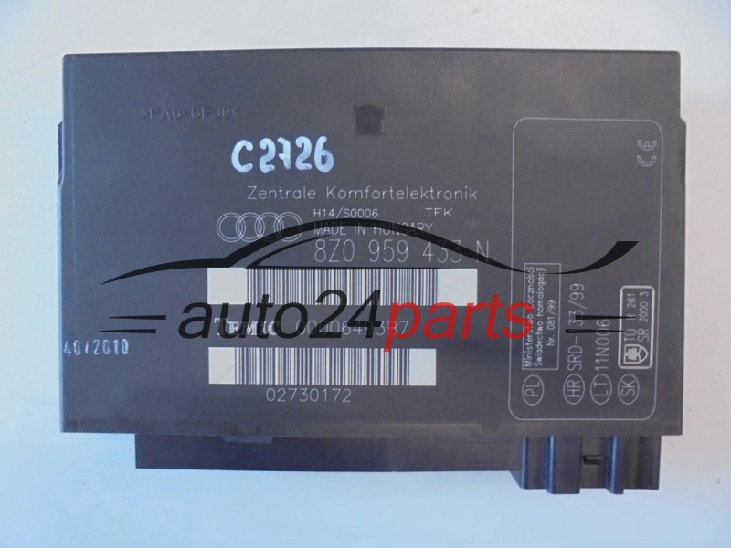 CENTRALKA MODUL KOMFORTU AUDI 8Z0 959 433 N 8Z0959433N