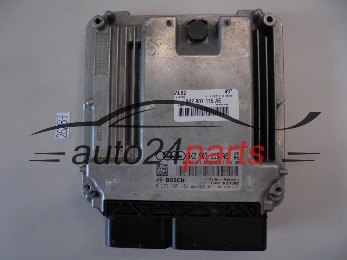 Centralita de motor Audi 0261S06181 8K2907115AE