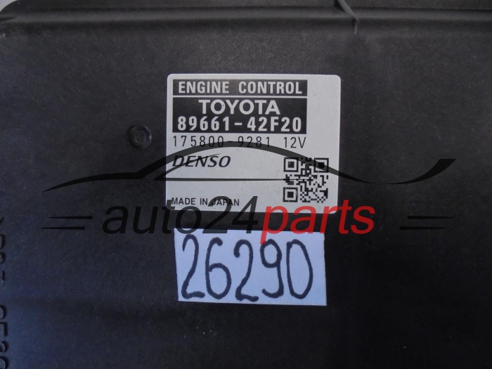 KOMPUTER STEROWNIK SILNIKA TOYOTA RAF 4 89661-42F20, 8966142F20, 175800-9281, 1758009281