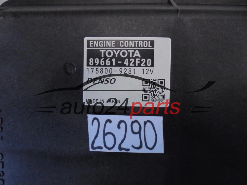 KOMPUTER STEROWNIK SILNIKA TOYOTA RAF 4 89661-42F20, 8966142F20, 175800-9281, 1758009281
