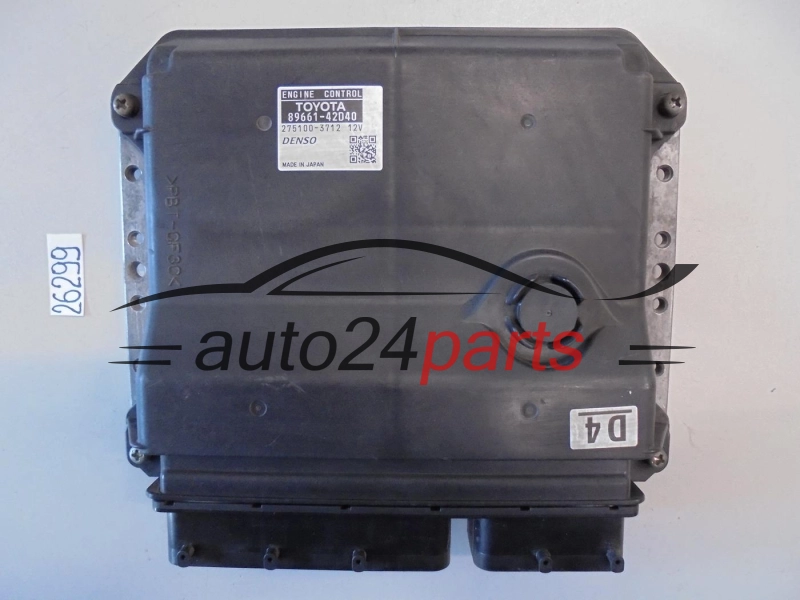KOMPUTER STEROWNIK SILNIKA TOYOTA RAV4 2.0 D4 89661-42D40, 8966142D40, 275100-3712, 2751003712, 275100-3714, 2751003714