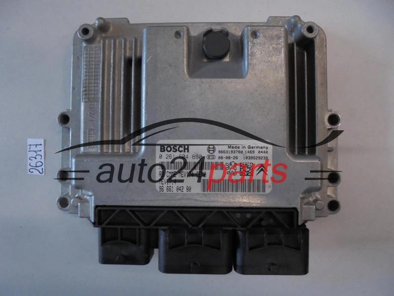 KOMPUTER STEROWNIK SILNIKA CITROEN 1.6 VTI BOSCH 0 261 S04 690, 0261S04690, 96 661 042 80, 9666104280, 9663193780, MEV17.4