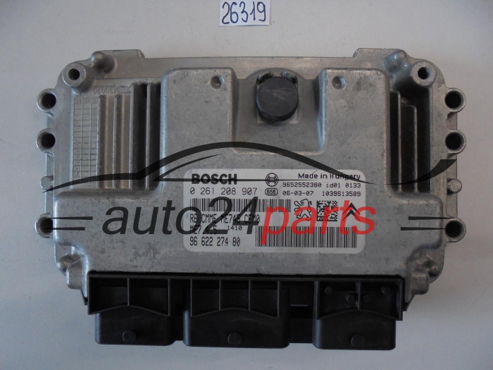 KOMPUTER STEROWNIK SILNIKA CITROEN C2 1.6 BOSCH 0 261 208 907, 0261208907, 96 622 274 80, 9662227480, 9652552380