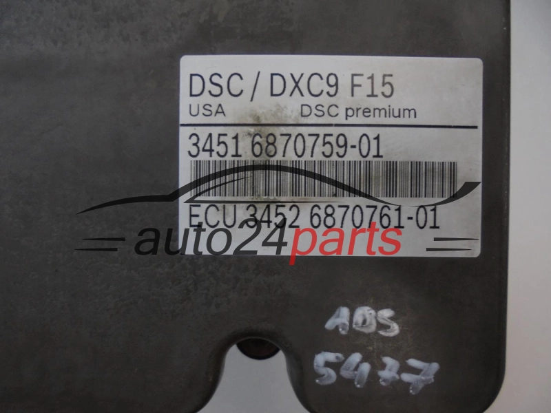 ABS POMPA I STEROWNIK BMW X5 3451- 6874801-01 34516874801-01 3451687480101 0265254430 6870761 0265956331