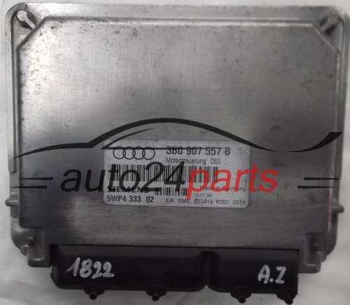 MOTORSTEUERGERÄT ECU STEUERGERÄT AUDI A4 1.6 AHL 3B0907557B, 3B0 907 557 B, SIEMENS 5WP4333 02, 5WP4 333 02