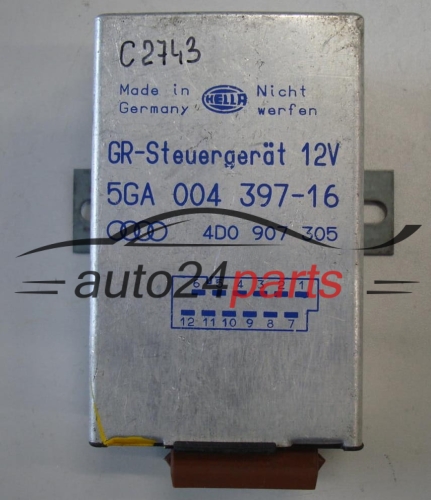 CENTRALKA MODUL STEROWNIK PRZEKAZNIK TEMPOMAT CRUISE CONTROL GR-Steuergerät AUDI HELLA 5GA004397-16, 5GA 004 397-16, 4D0907305, 4D0 907 305