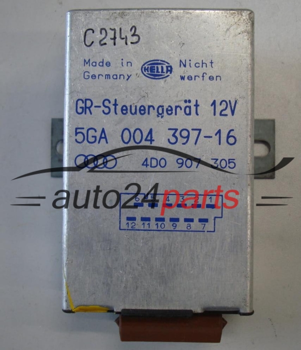 CENTRALKA MODUL STEROWNIK PRZEKAZNIK TEMPOMAT CRUISE CONTROL GR-Steuergerät AUDI HELLA 5GA004397-16, 5GA 004 397-16, 4D0907305, 4D0 907 305