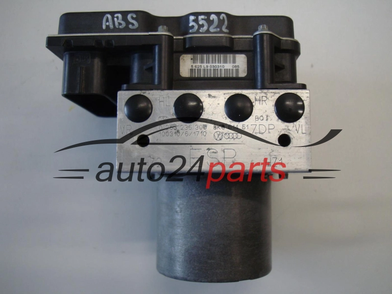 ABS POMPA I STEROWNIK AUDI A4 BOSCH 0 265 236 300, 0265236300, 8K0614517DP, 0265951469, 8K0907379BB