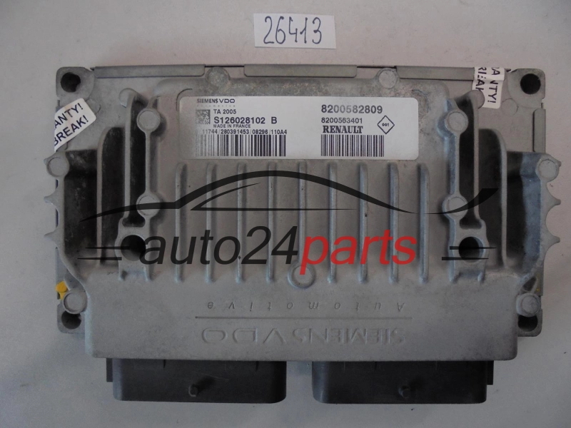 STEROWNIK SKRZYNI AUTOMATYCZNEJ RENAULT SIEMENS VDO S126028102 B, S126028102B, 8200582809, 8200563401