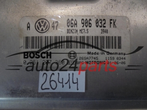 KOMPUTER STEROWNIK SILNIKA VW VOLKSWAGEN POLO 1.4 BOSCH 0261207360, 0 261 207 360, 06A906032FK, 06A 906 032 FK, BENZIN ME7.5 3948, 26SA7745