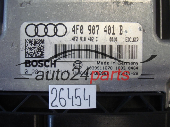 Centralita de motor Audi 0281013178 4F0907401B
