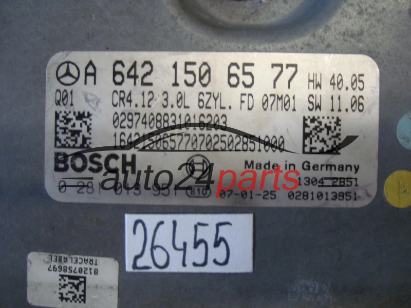 KOMPUTER STEROWNIK SILNIKA MERCEDES BENZ 0281013951 A6421506577 CR4.12