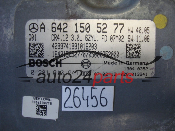 KOMPUTER STEROWNIK SILNIKA MERCEDES BENZ 0281013941 A6421505277 CR4.12