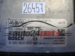 KOMPUTER STEROWNIK SILNIKA FORD MONDEO 2.0 TDCI BOSCH 0281014832, 0 281 014 832, 8G9112A650EL, 8G91-12A650-EL 8FML