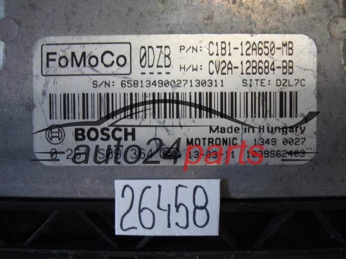 KOMPUTER STEROWNIK SILNIKA FORD FOCUS BOSCH 0 261 S09 364 0261S09364 C1B1-12A650-MB C1B112A650MB CV2A-12B684-BB CV2A12B684BB