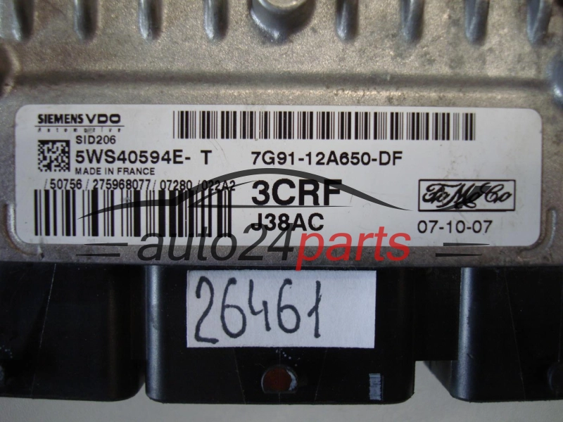 KOMPUTER STEROWNIK SILNIKA FORD 5WS40594E-T 5WS40594ET 7G91-12A650-DF 7G9112A650DF