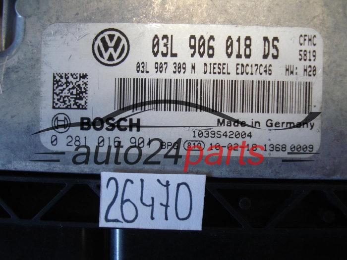 Motorsteuergerät Audi 0281016901 03L906018DS EDC17C46