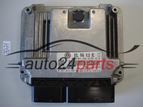 KOMPUTER STEROWNIK SILNIKA VW VOLKSWAGEN GOLF VI 2.0 TDI, BOSCH 0 281 016 407, BOSCH 0281016407, 03L 906 018 BC, 03L906018BC