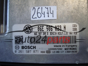 Sterownik silnika VOLKSWAGEN 0261S07871 06E906023N MED17.1.6 -