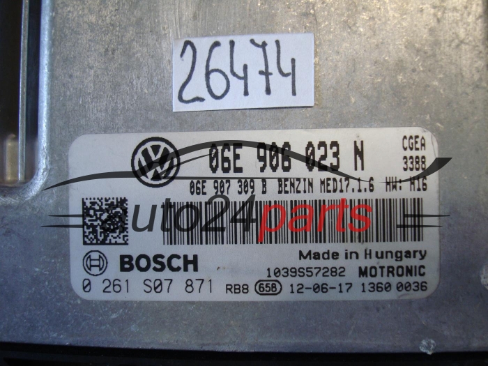 Sterownik silnika VOLKSWAGEN 0261S07871 06E906023N MED17.1.6 -