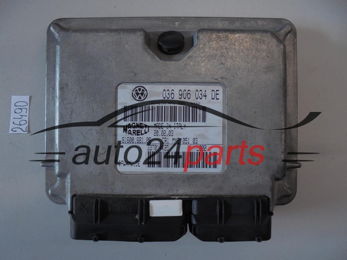KOMPUTER STEROWNIK SILNIKA VW VOLKSWAGEN POLO 1.4 BBY 036906034DE, 036 906 034 DE, 6160068110, 61600.681.10, 61600.681.06,6160068106, MAGNETI MARELLI IAW4MV.DE, IAW4MVDE