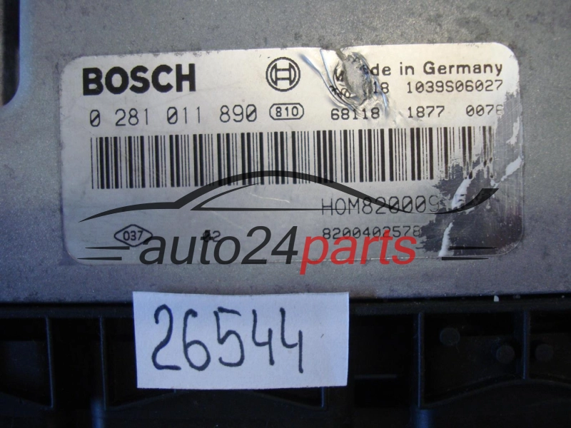KOMPUTER STEROWNIK SILNIKA RENAULT OPEL NISSAN 2.5 DCI BOSCH 0 281 011 890, 0281011890, HOM8200091517