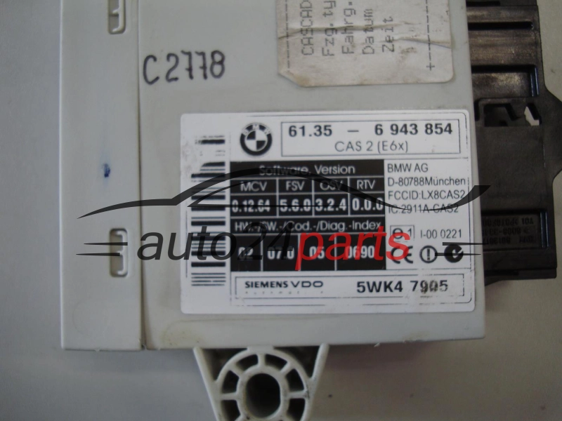CENTRALKA MODUL CAS BMW 61.356943854 61356943854 5WK47905