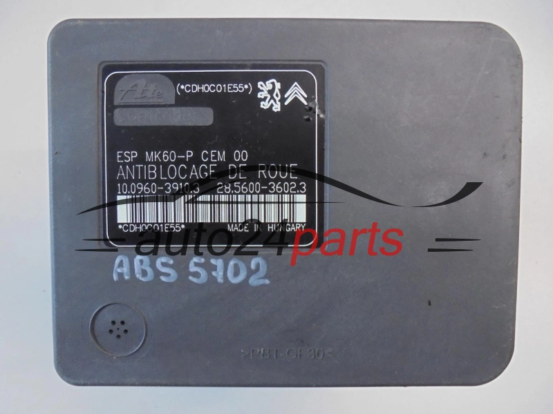 POMPA ABS I STEROWNIK CITROEN 9666392480 10.0960-3910.3 10096039103