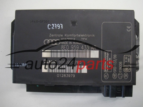 CENTRALKA MODUL STEROWNIK KOMFORTU VOLKSWAGEN AUDI A4 B6 B7 B4 TEMIC , 8E0 959 433 AR, 8E0959433AR
