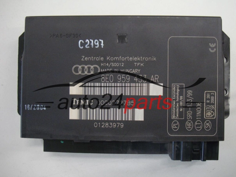 CENTRALKA MODUL STEROWNIK KOMFORTU VOLKSWAGEN AUDI A4 B6 B7 B4 TEMIC , 8E0 959 433 AR, 8E0959433AR