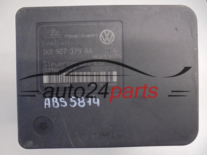 Pompe ABS et calculateur VOLKSWAGEN GOLF AUDI SKODA OCTAVIA SEAT LEON ATE 1K0 614 517 T, 1K0614517T, 10.0206-0220.4, 10020602204, 1K0 907 379 AA, 1K0907379AA, 10.0960-0360.3, 10096003603, 00005305G1