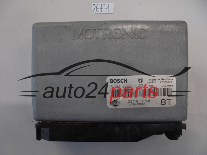 KOMPUTER STEROWNIK SILNIKA NISSAN MICRA 1.4 BOSCH 0 261 207 586, 0261207586, 23710 1F760, 237101F760 8T