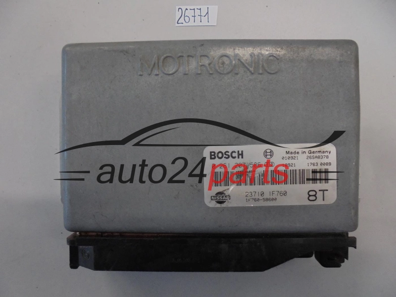 KOMPUTER STEROWNIK SILNIKA NISSAN MICRA 1.4 BOSCH 0 261 207 586, 0261207586, 23710 1F760, 237101F760 8T