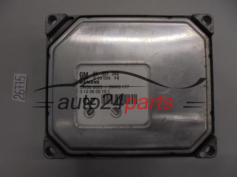 KOMPUTER STEROWNIK SILNIKA OPEL VECTRA SIGNUM 2.2 DIRECT Z22YH SIEMENS 5WK9 177, 5WK9177, 5WS0 8023, 5WS08023, GM 55 351 342 QZ, 55351342QZ, 55351342