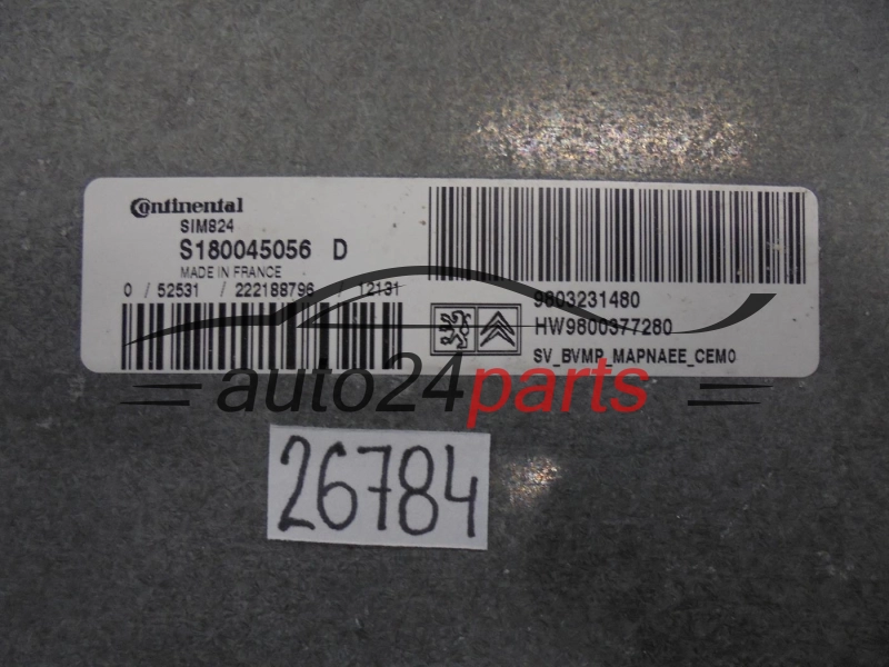 STEROWNIK SKRZYNI CITROEN PEUGEOT S180045056D 9803231480 SIM824