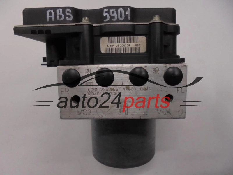 POMPA ABS I STEROWNIK NISSAN 0265235296 47660JD01A 0265950674