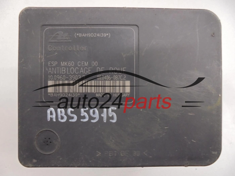ABS POMPA I STEROWNIK CITROEN PEUGEOT 9665370880, 10.0206-0359.4, 10020603594, 10.0960-390.3, 1009603903
