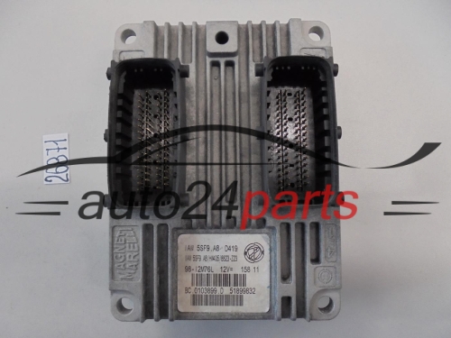 KOMPUTER STEROWNIK SILNIKA FIAT PUNTO 1.4, IAW 5SF9.A8 D419, IAW5SF9A8 D419, 0103899, 51899832