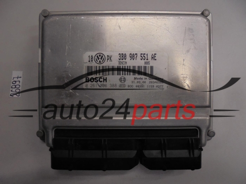 Centralita de motor Audi 0261206388 3B0907551AE