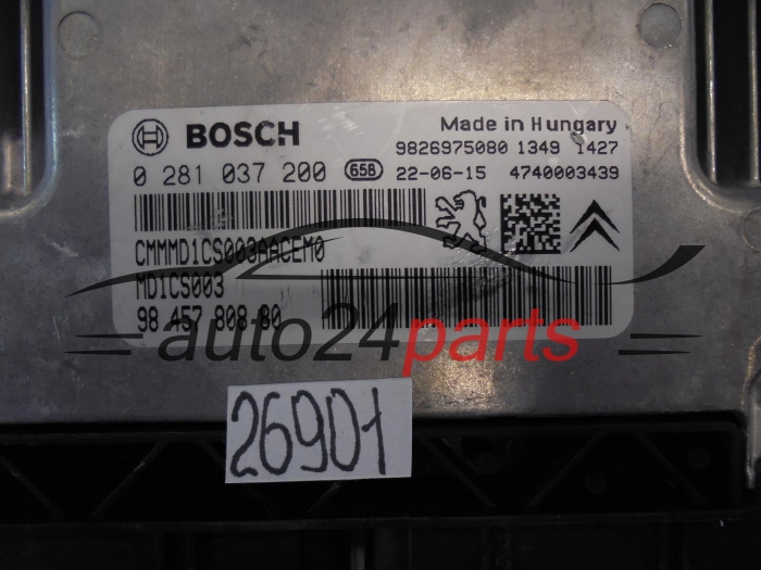 MOTORSTEUERGERÄT ECU STEUERGERÄT  CITROEN PEUGEOT 0281037200 9845780880