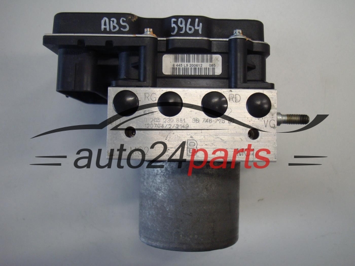ABS POMPA I STEROWNIK PEUGEOT BOSCH 0 265 230 881, 0265230881, 9674677580, 0265951433