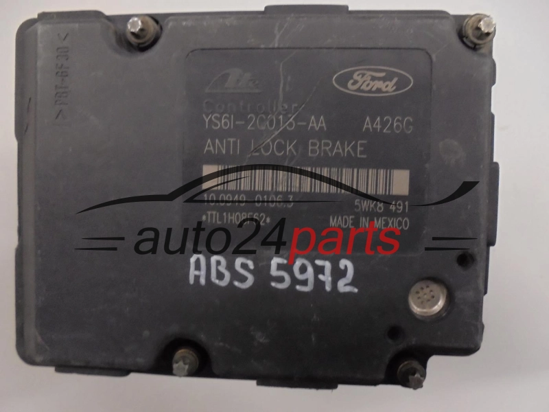 ABS POMPA I STEROWNIK FORD COURIER YS61-2M110-AA, YS612M110AA, ATE 10.0204-0297.4, 10020402974, YS61-2C013-AA, YS612C013AA, 10.0949-0106.3, 10094901063, 5WK8491