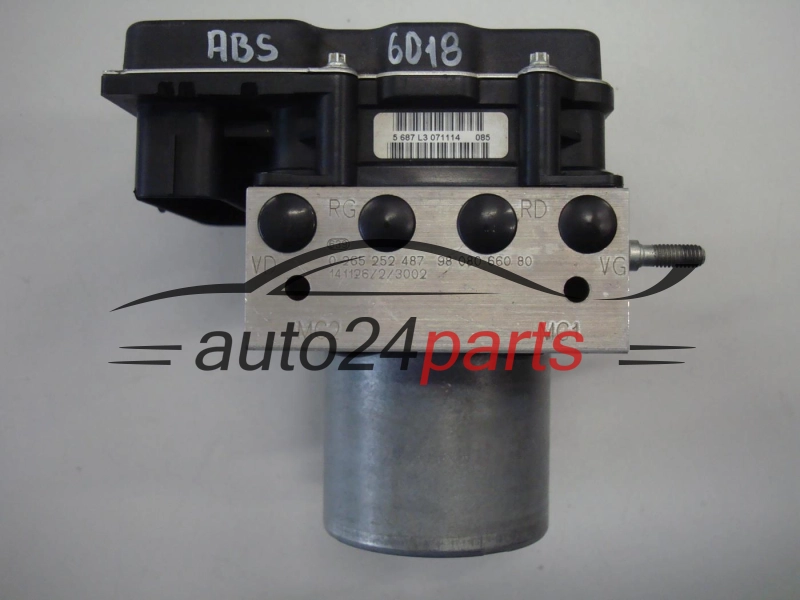 POMPA ABS I STEROWNIK PEUGEOT 0265252487 9808066080 0265952126