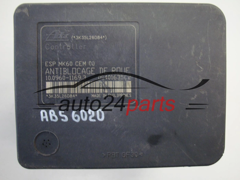 POMPA ABS I STEROWNIK PEUGEOT 9661691380 10.0960-1169.3 10096011693