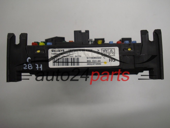 CENTRALKA MODUL STEROWNIK KOMFORTU CITROEN PEUGEOT SIEMENS S118085320C, 9652474680, BSI E01-00 HG