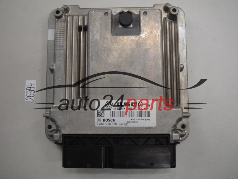 KOMPUTER STEROWNIK SILNIKA VW VOLKSWAGEN T5 T6 2.0 TDI BOSCH 0 281 016 376, 0281016376, 03L 906 022 CC, 03L906022CC, 03L907309K, EDC17CP20